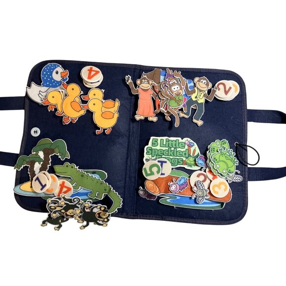 Felt Activity Book With Removable Animal Story Figures and Numbers - Picture 1 of 10
